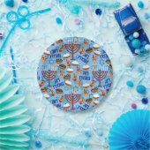 Hanukiahs, Menorahs und Candles Muster Pappteller (Party)