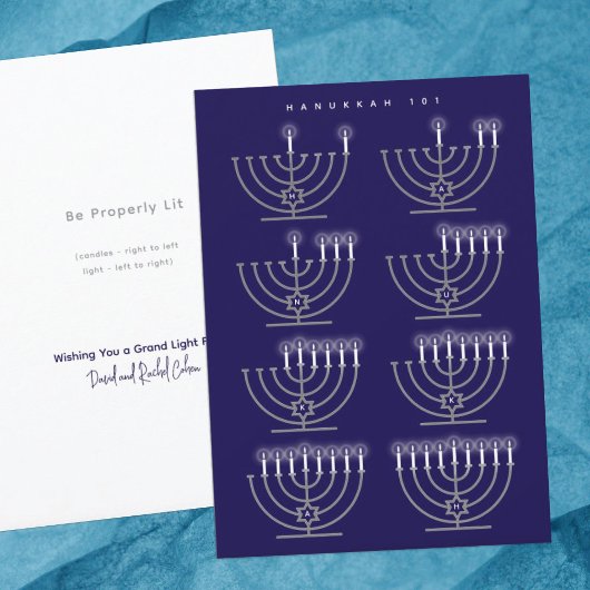 Hanukka 101 feiertagskarte