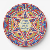 Hanukka Dreidel Design Pappteller (Vorderseite)