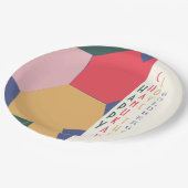 Hanukka Dreidel Time Pappteller (Schrägansicht)