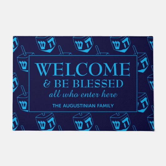 Hanukka Dreidel WELCOME Fußmatte (Vorderseite)