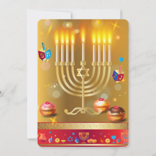 Hanukka-Fest der Lichter Schönes Jüdisch Feiertagskarte