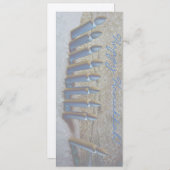 Hanukka im Schnee! Flachkarte auf metallischem Pap Einladung (Vorne/Hinten)