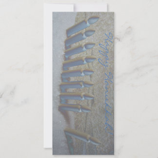 Hanukka im Schnee! Flachkarte auf metallischem Pap Einladung