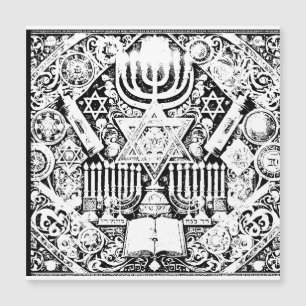 Hanukka jüdische Menora Hebräisch Magnetkarte