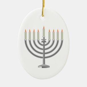 Hanukka-Mahna Keramik Ornament