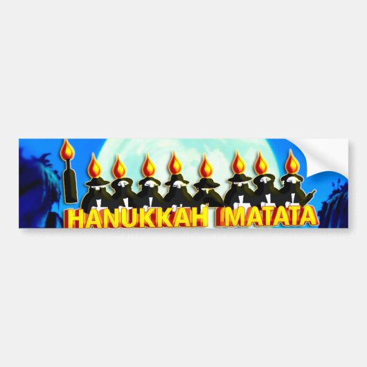 Hanukka Matata Autoaufkleber (Vorne)
