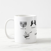 Hanukka-Tasse - Segne es, Zünde es an, Tu es