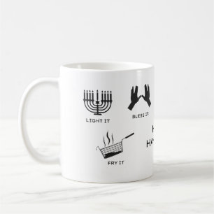 Hanukka-Tasse - Segne es, Zünde es an, Tu es Kaffeetasse