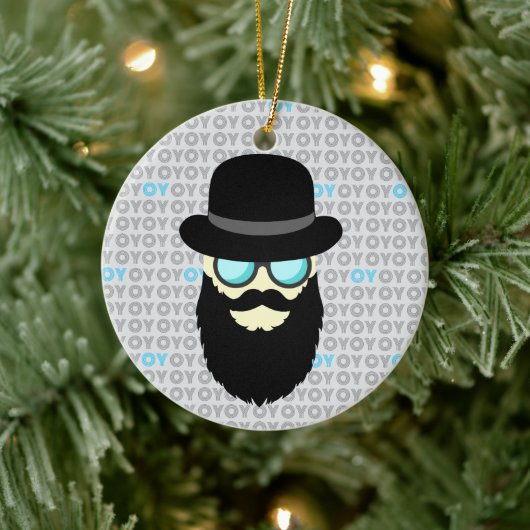 Hanukka und Weihnachten Keramik Ornament (Baum)