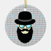 Hanukka und Weihnachten Keramik Ornament (Vorne)