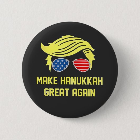 Hanukka wieder groß machen Trump jüdisch Button (Vorderseite)