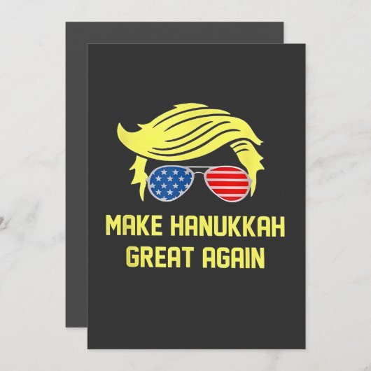 Hanukka wieder groß machen Trump jüdisch Einladung (Vorne/Hinten)