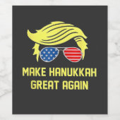 Hanukka wieder groß machen Trump jüdisch Weinetikett (Einzelnes Label)