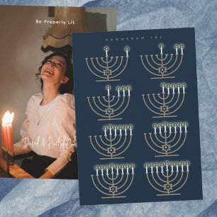 Hanukkah 101 Foto-Urlaubskarte Feiertagskarte
