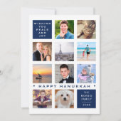 Hanukkah 12 Foto Moderne Kollektion Feiertagskarte (Vorderseite)