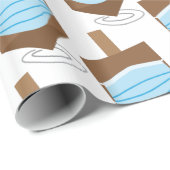 Hanukkah 2020 - Spinning top mit Gesichtsmaske Geschenkpapier (Rolleneckpunkt)