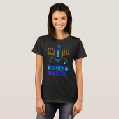 Hanukkah 2022 Unicorn Cute Decorations Menorah Cha T-Shirt (Vorne ganz)