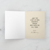 Hanukkah 2 Karte mit Menorah/verzierter Grenze (Innenseite)