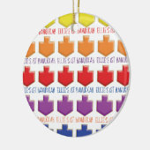 Hanukkah "3D Dreidels" Circle Ornament (Links)