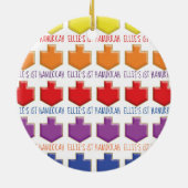Hanukkah "3D Dreidels" Circle Ornament (Hinten)