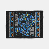 Hanukkah 67 Festive Dreidel Ugly Sweater For Men W Fleecedecke (Vorderseite (Horizontal))