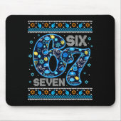 Hanukkah 67 Festive Dreidel Ugly Sweater Jew Six S Mousepad (Vorne)