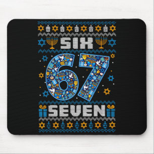 Hanukkah 67 Sechs Sieben Junge Mädchen Kinder 67 M Mousepad