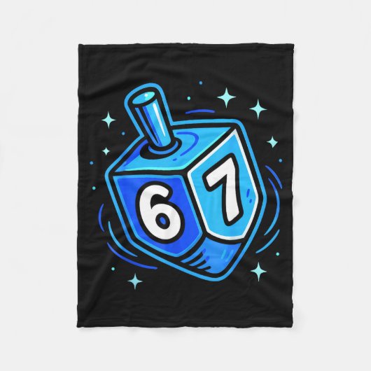Hanukkah 67 Six Seven Boy Girl Kids 67 Meme Hanukk Fleecedecke (Vorderseite)