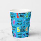 Hanukkah 8 Crazy Nights Blue 8 oz. Pappbecher (Rückseite)