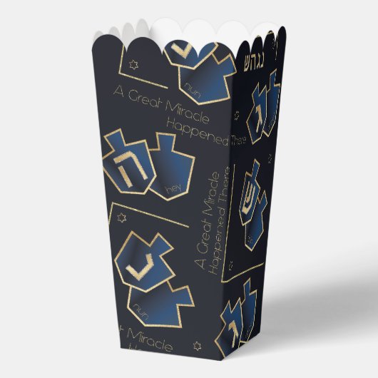 Hanukkah A Great Miracle Dark Blue Geschenkschachtel (Rückseite)