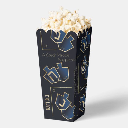 Hanukkah A Great Miracle Dark Blue Geschenkschachtel (Geplatzt)