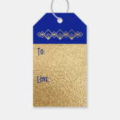 Hanukkah Art Deco Dreidel Design Geschenkanhänger (Rückseite)