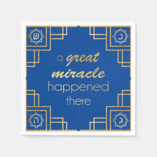 Hanukkah Art Deco Ein perfektes Wochenende in Luga Serviette (Vorderseite)