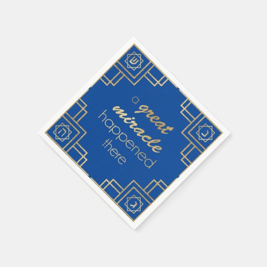 Hanukkah Art Deco Ein perfektes Wochenende in Luga Serviette (Ecke)