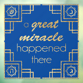 Hanukkah Art Deco Gold Fensterheber Fensteraufkleber (Blatt 3)