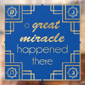 Hanukkah Art Deco Gold Fensterheber Fensteraufkleber (Blatt 2)