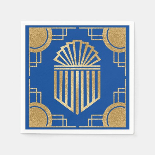 Hanukkah Art Deco Serviette (Vorderseite)