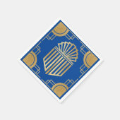 Hanukkah Art Deco Serviette (Ecke)