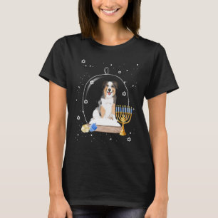 Hanukkah Australischer Schäfer Dog Snow Globe Paja T-Shirt