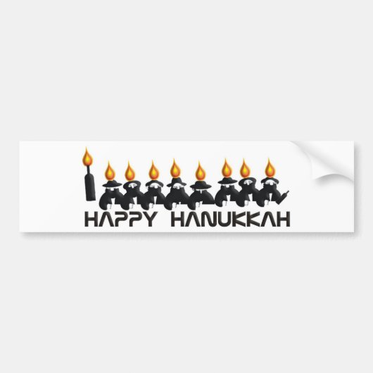 Hanukkah Autoaufkleber (Vorne)