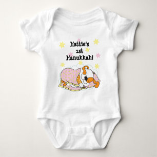 Hanukkah Baby Body Anzug/Hund/Pink Baby Strampler