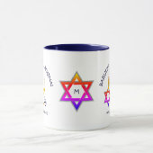 Hanukkah BARUCH ATAH ADONAI Monogram Tasse (Zentrum)