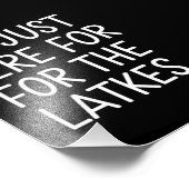 Hanukkah bin ich nur für die Latkes jüdisch hier Fotodruck (Ecke)