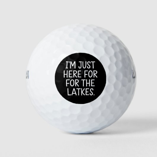 Hanukkah bin ich nur für die Latkes jüdisch hier Golfball (Vorderseite)