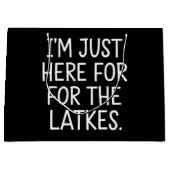 Hanukkah bin ich nur für die Latkes jüdisch hier Große Geschenktüte (Vorderseite)