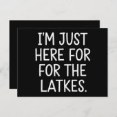 Hanukkah bin ich nur für die Latkes jüdisch hier Postkarte (Vorne/Hinten)