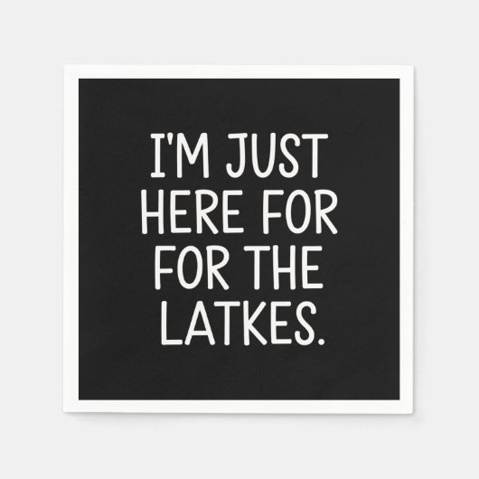 Hanukkah bin ich nur für die Latkes jüdisch hier Serviette (Vorderseite)