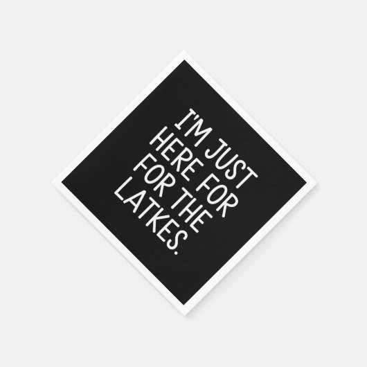 Hanukkah bin ich nur für die Latkes jüdisch hier Serviette (Ecke)