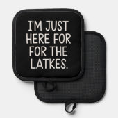 Hanukkah bin ich nur für die Latkes jüdisch hier Topflappen (Vorderseite/Rückseite)